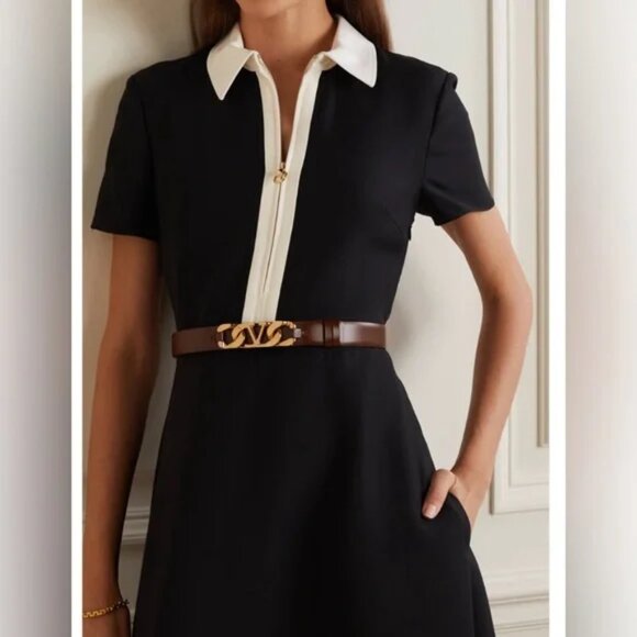 VALENTINO GARAVANI Wool and silk-blend crepe midi dress 38 - Picture 2 of 7